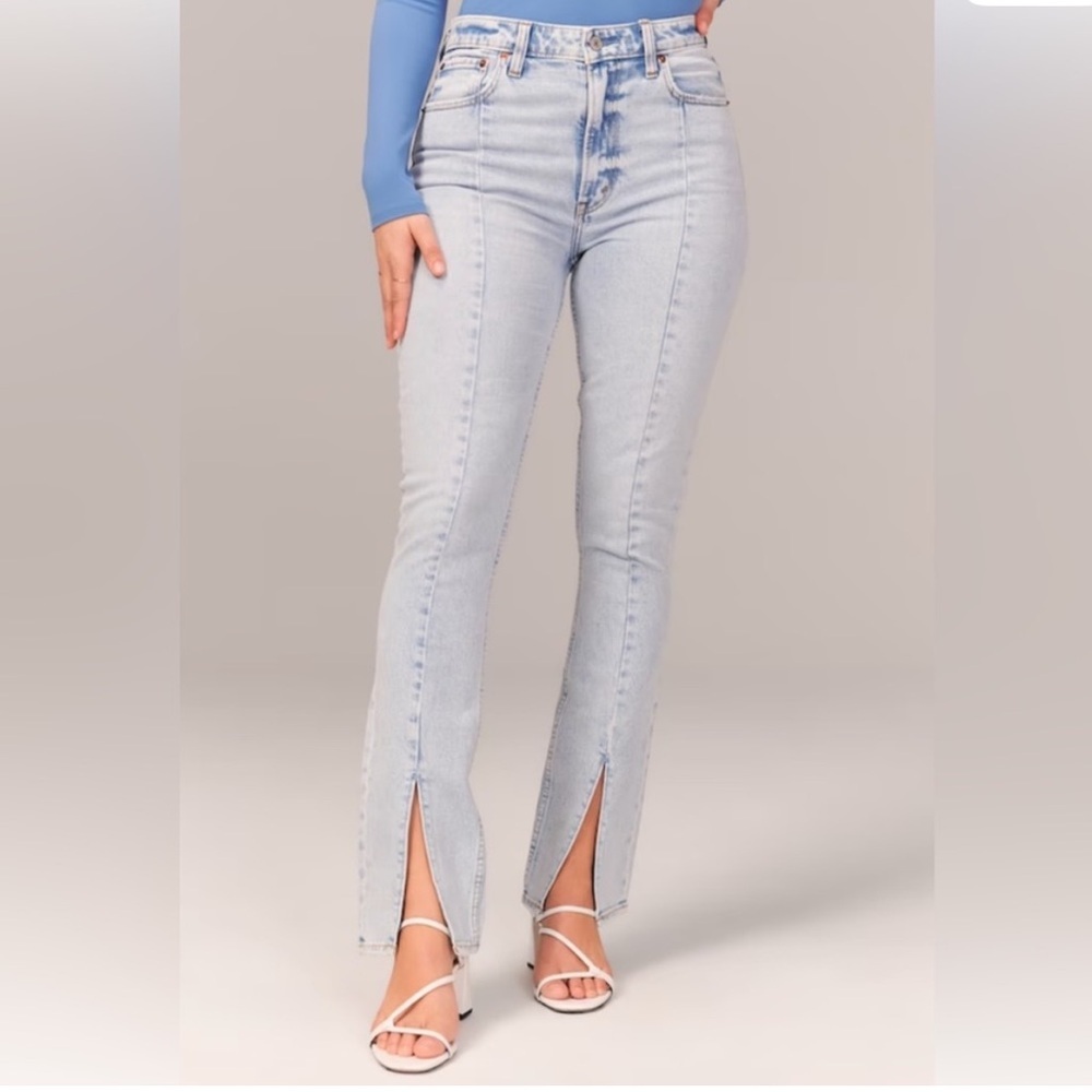 Abercrombie & Fitch Light Blue High Rise Skinny Jeans 8R